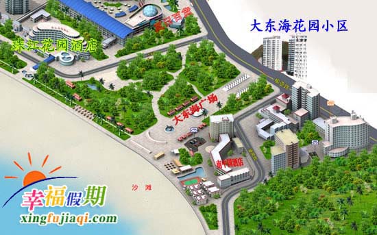 三亚大东海花园小区地图